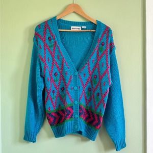 VTG Mainframe Chunky Knit Cardigan s/m